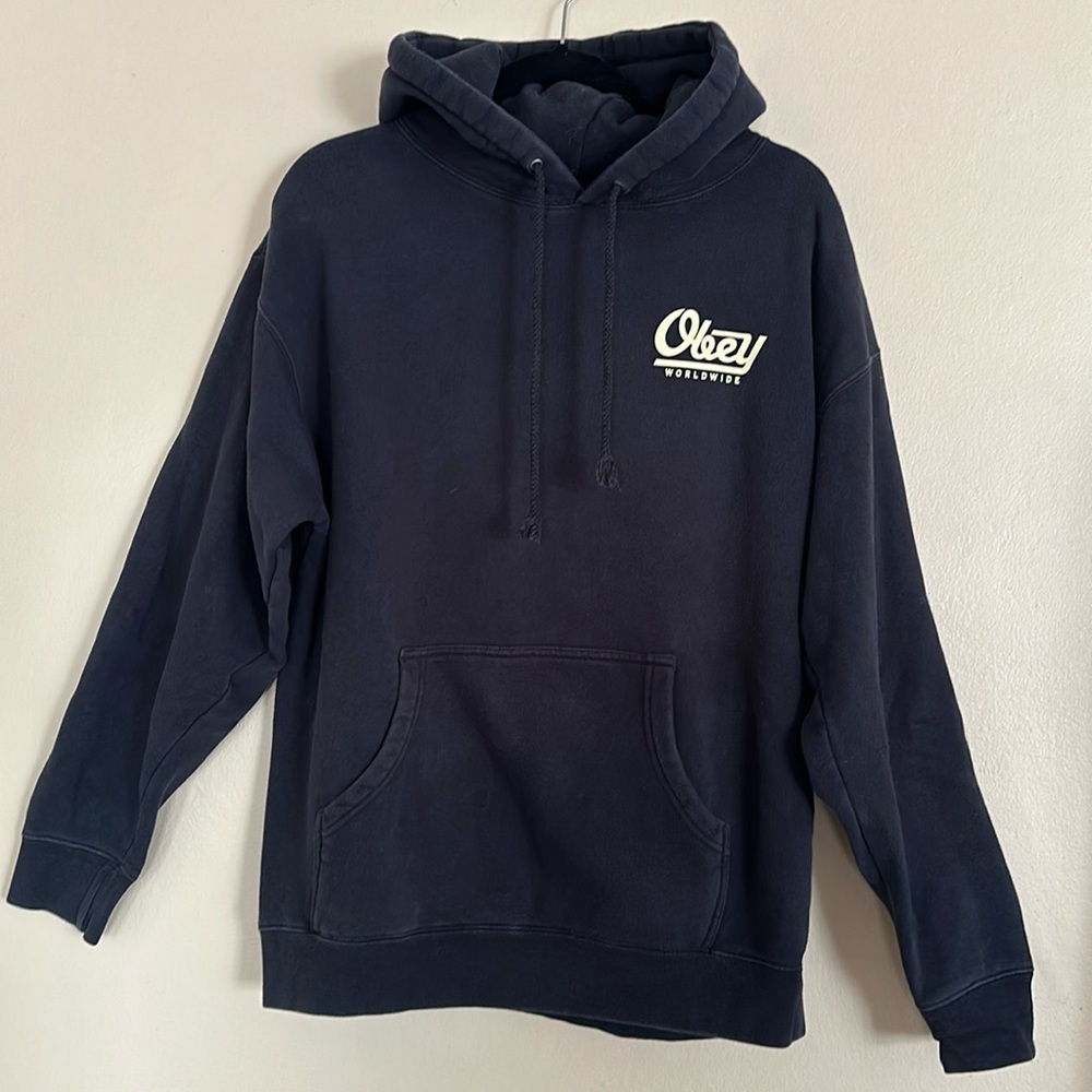 Obey, men’s size large hoodie, black